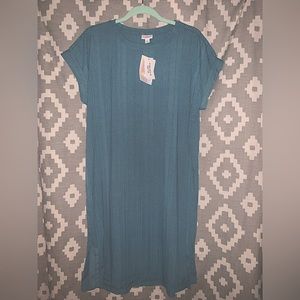 LulaRoe Chelsea tshirt Dress Teal